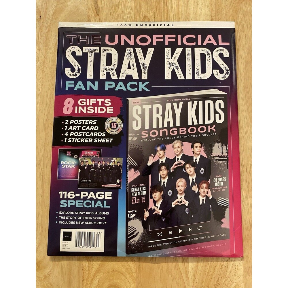 Unofficial Stray Kids Fan Pack Music Songbook Magazine Posters Sticker US SELLER
